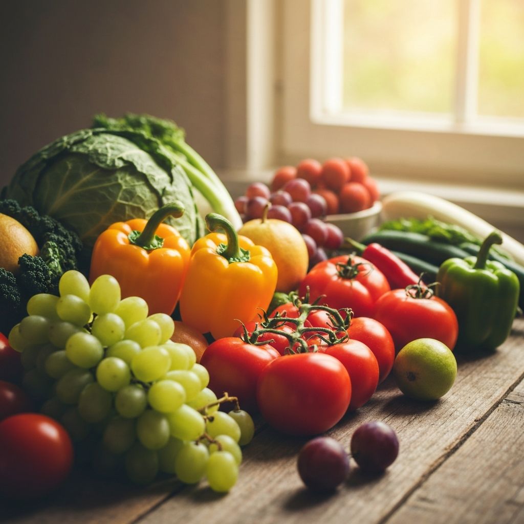 Fresh vegetables and fruits